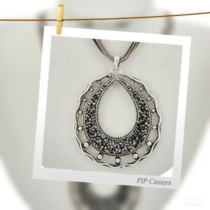 Burnished Silver Tone Necklace Set